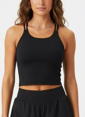 BLACK ACTIVE BRA TANK