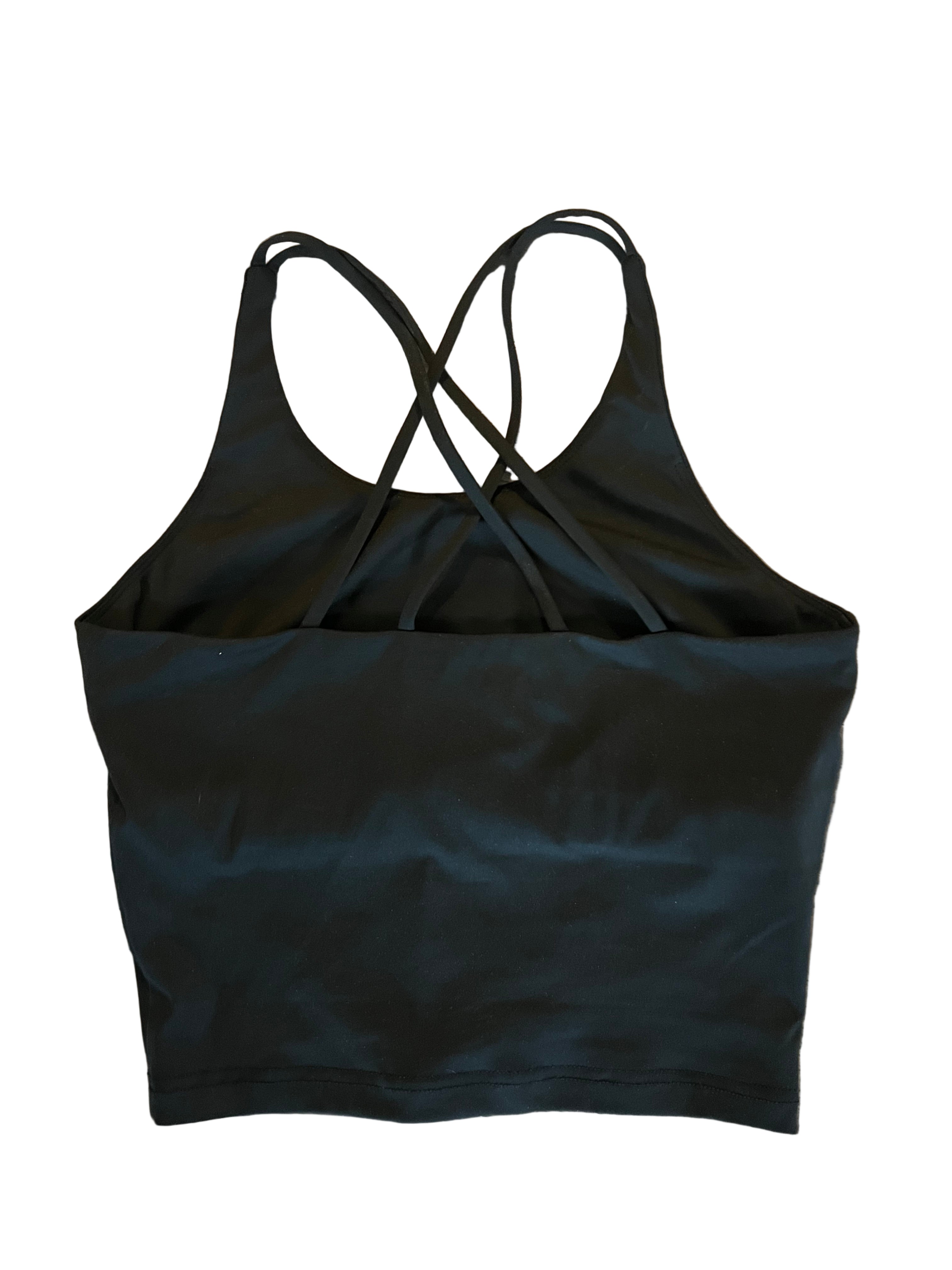 BLACK ACTIVE BRA TANK