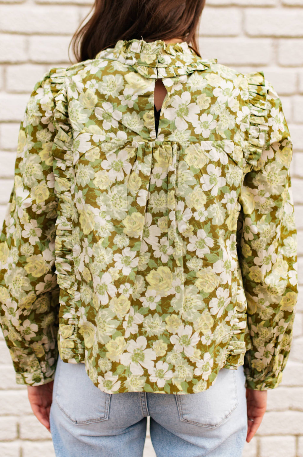 OLIVE BLOOM BLOUSE