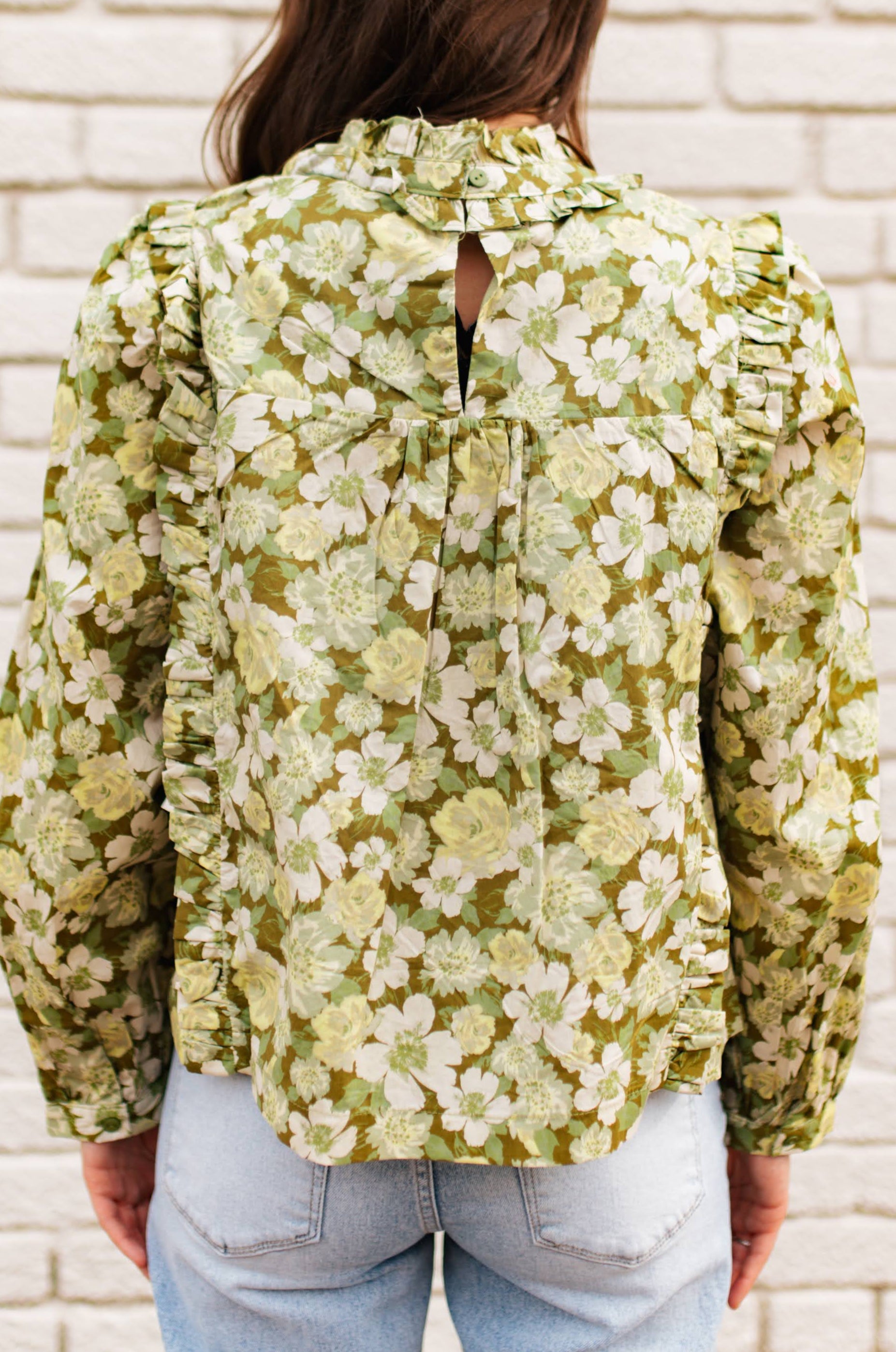 OLIVE BLOOM BLOUSE
