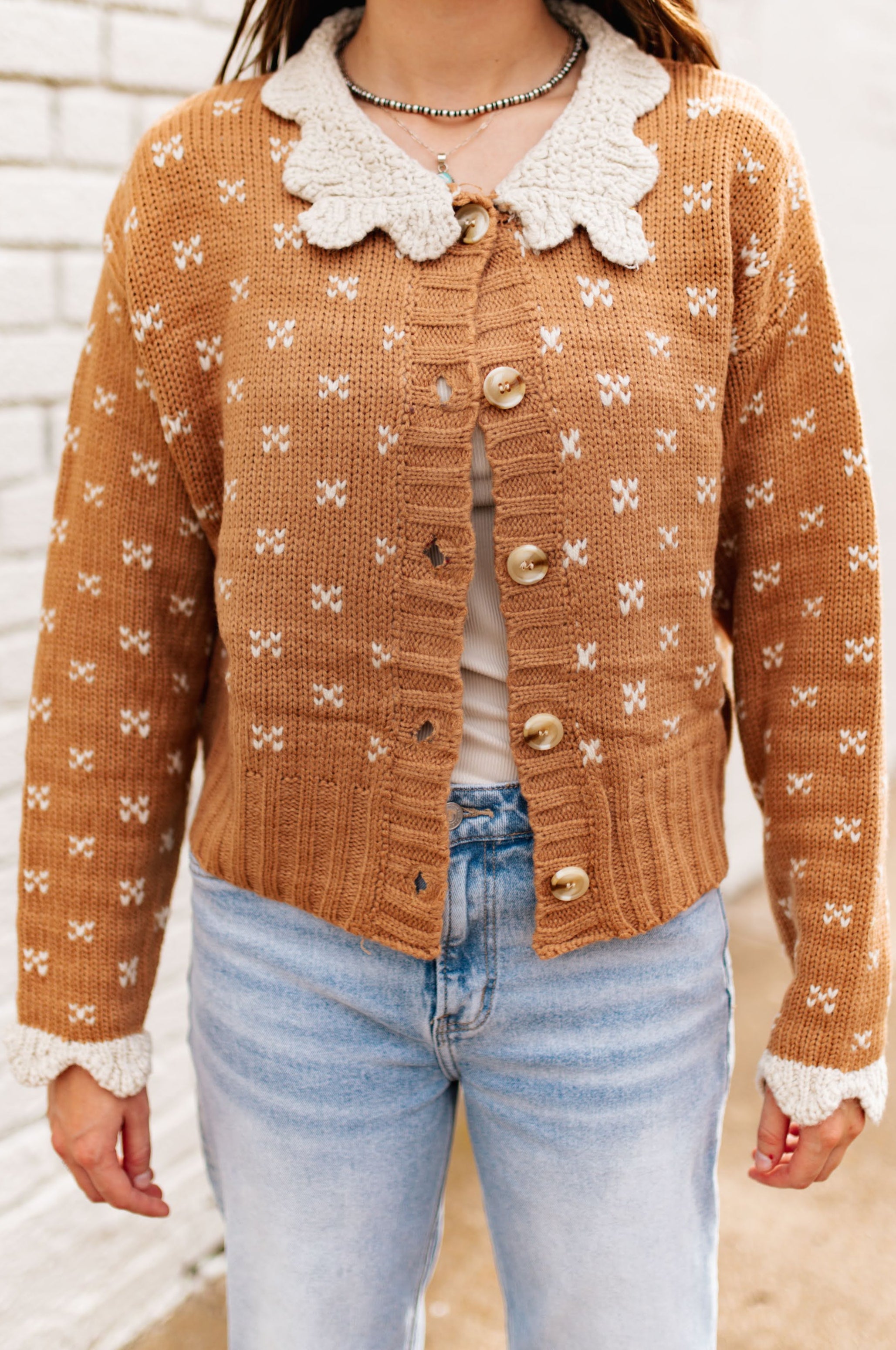 HONEY FLORAL KNIT CARDIGAN