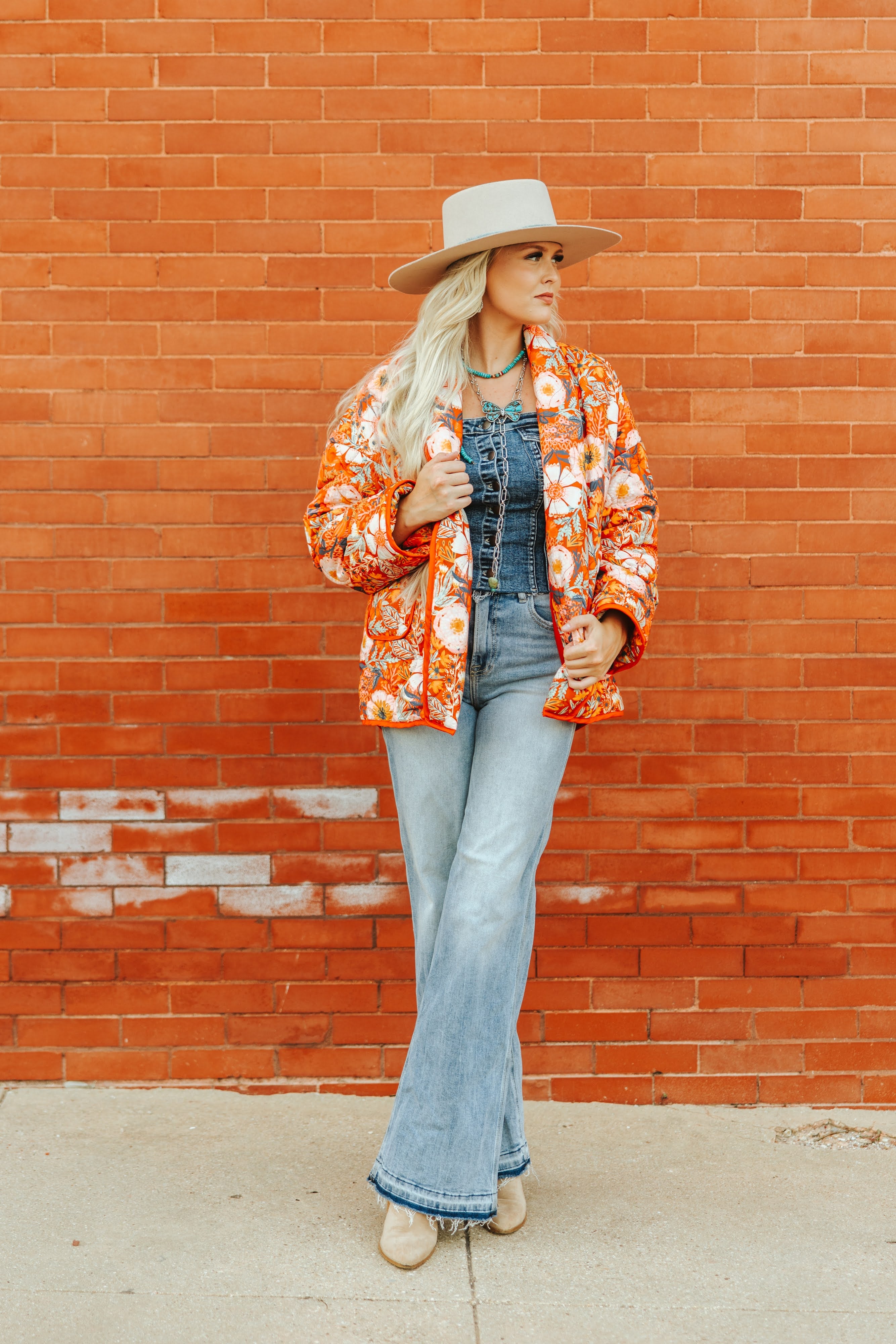 RUST POPPIE QUILTED JACKET