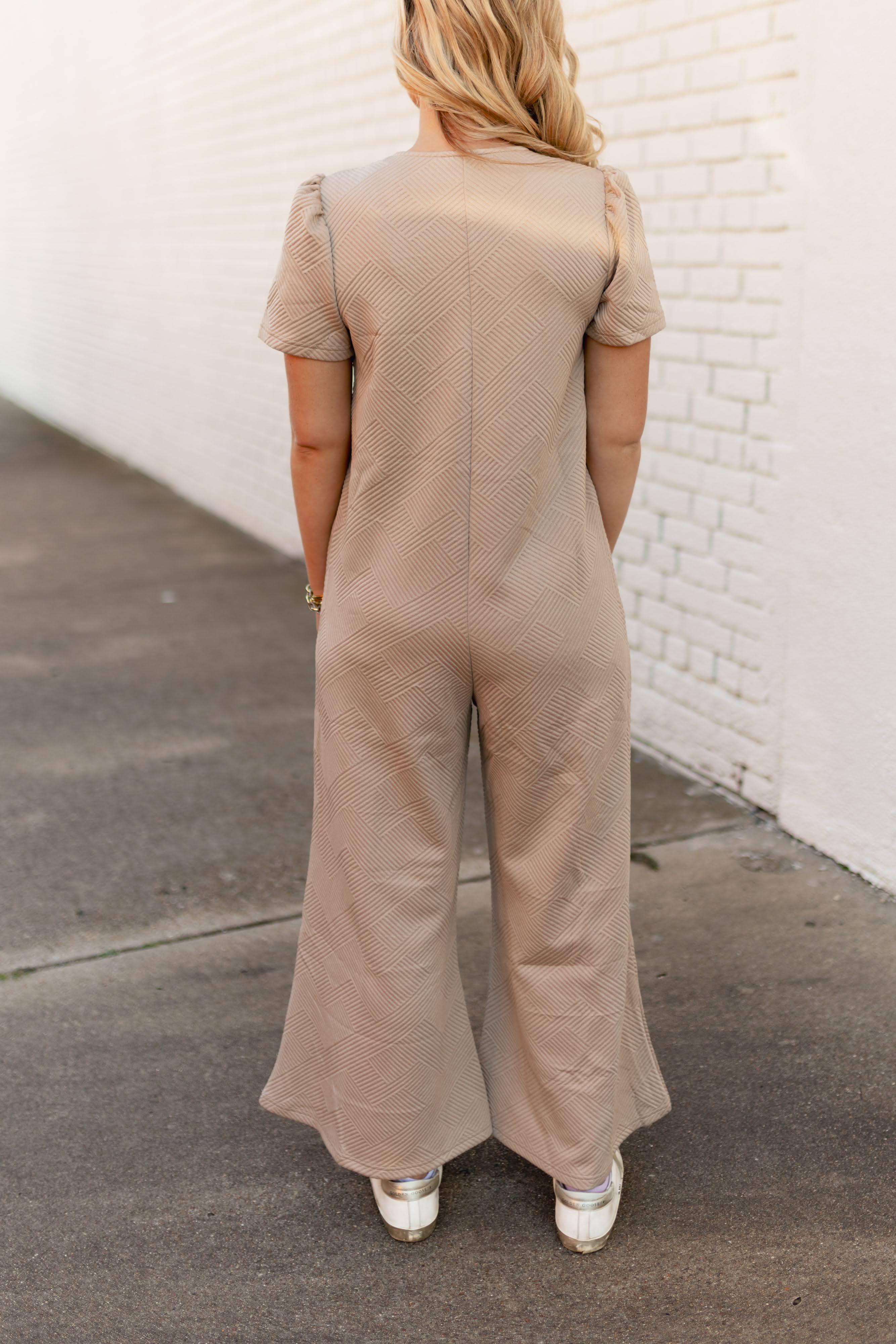 TAUPE QUILTED JUMPER