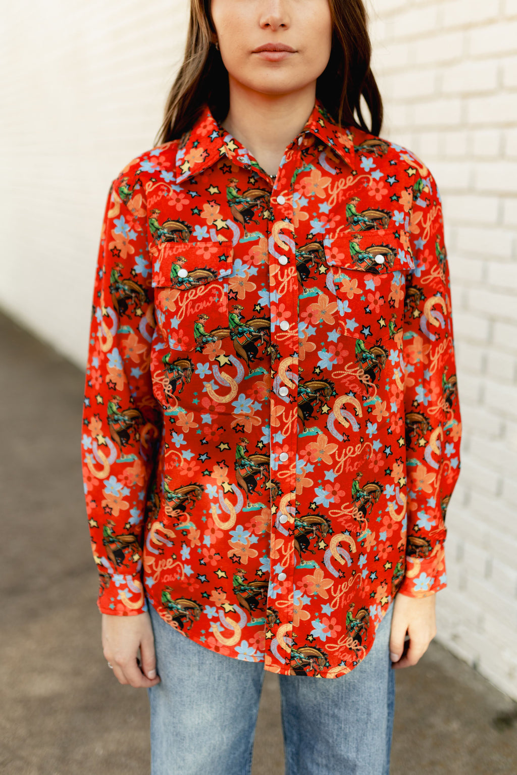 RED YEEHAW RODEO TOP