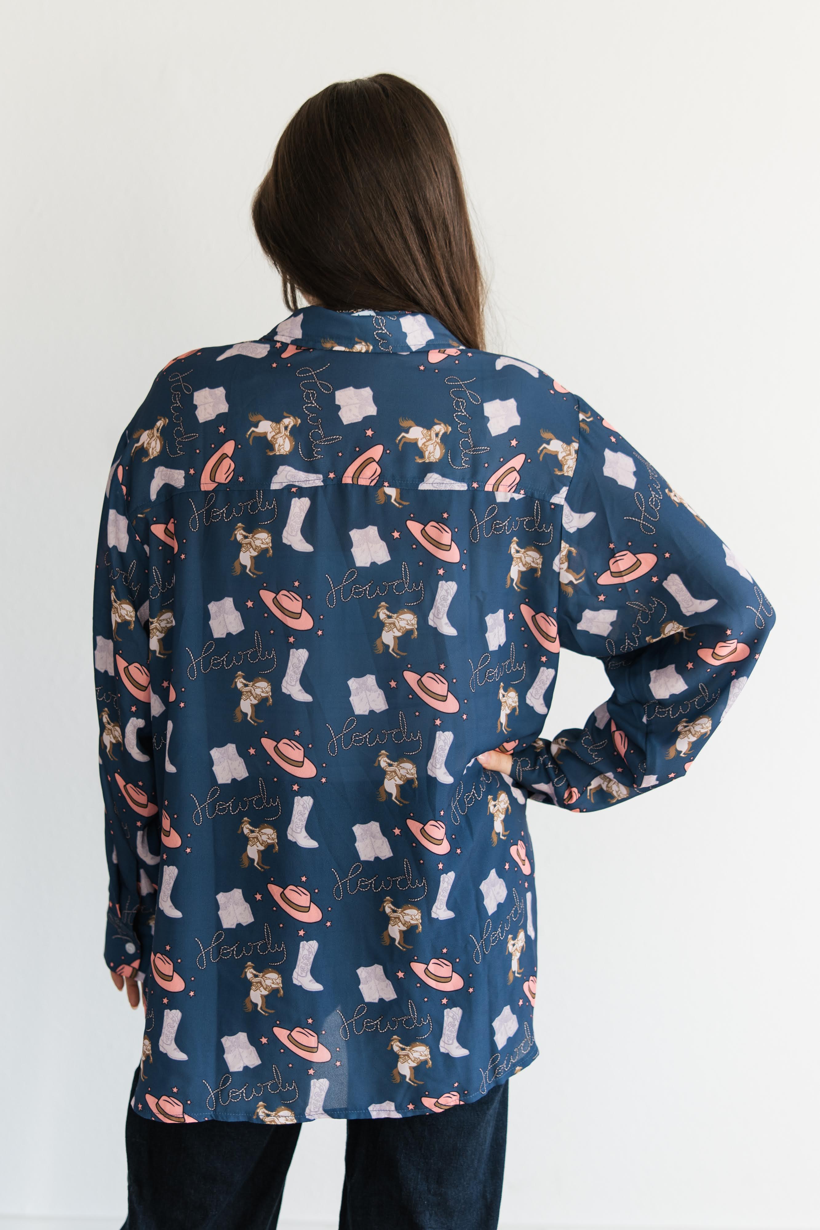 BLUE COWGIRL BLOUSE
