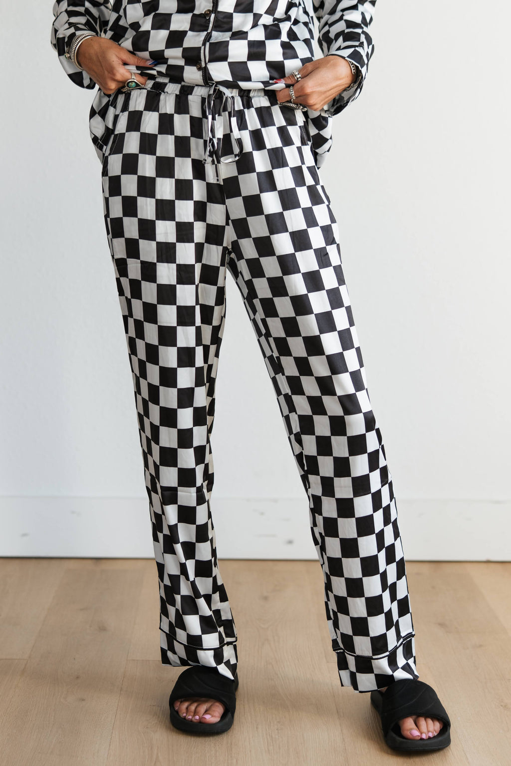 BLACK CHECKERED PJ SET