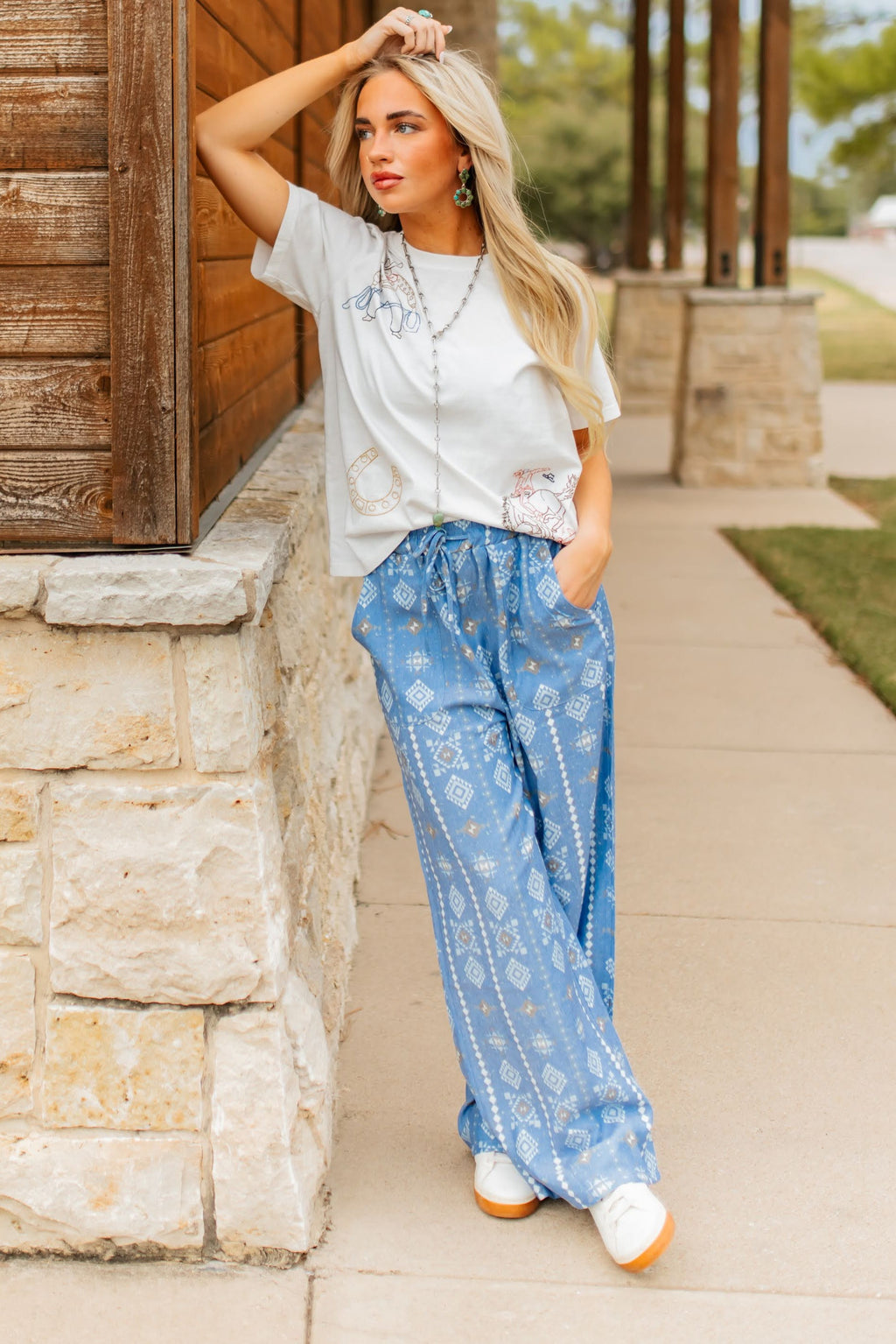 Blue Aztec Pant