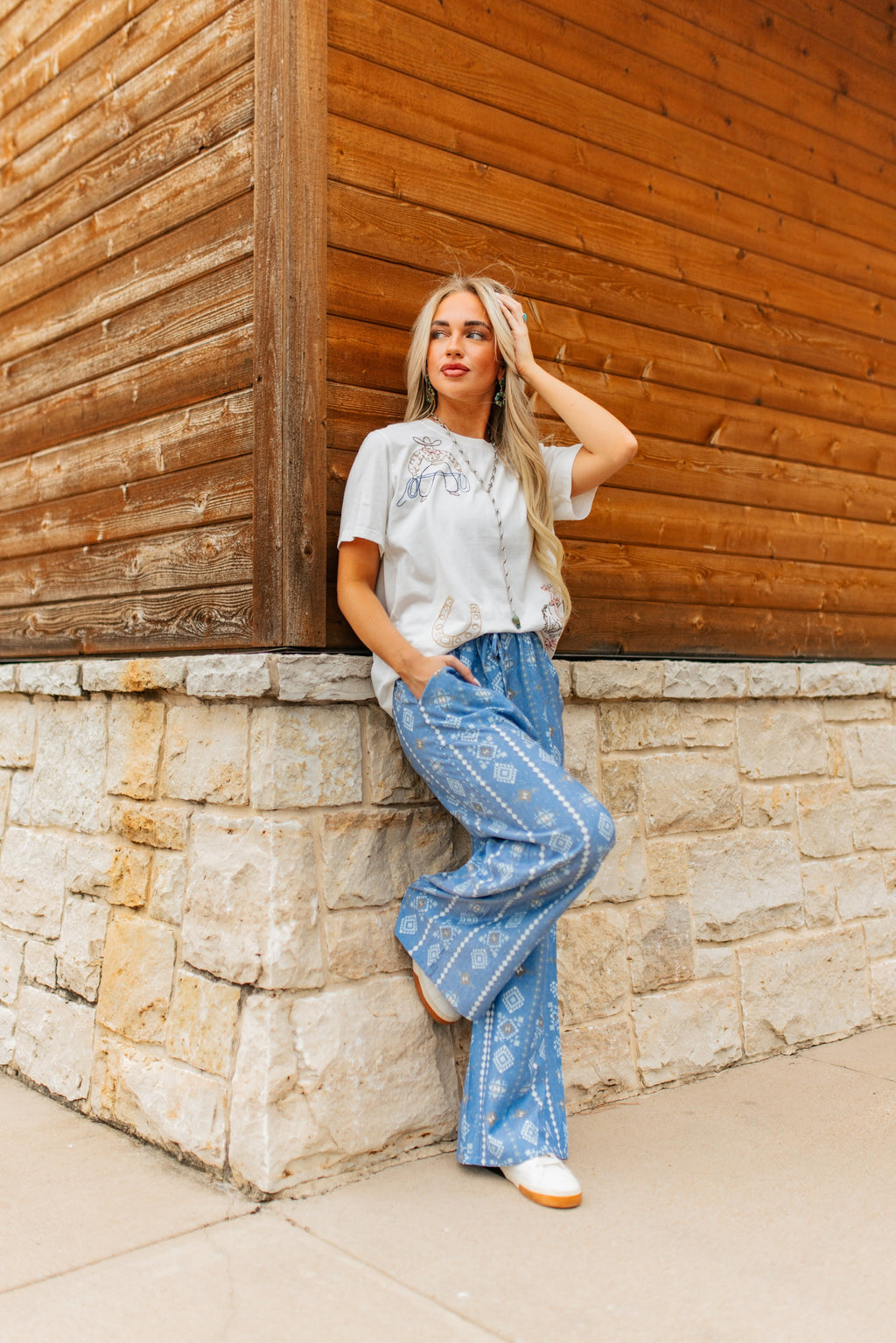 Blue Aztec Pant