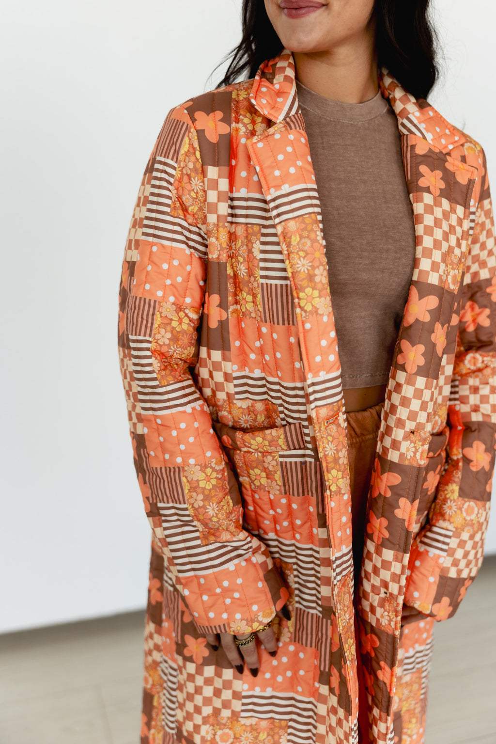 RETRO JACKET QUITTED TRENCH COAT