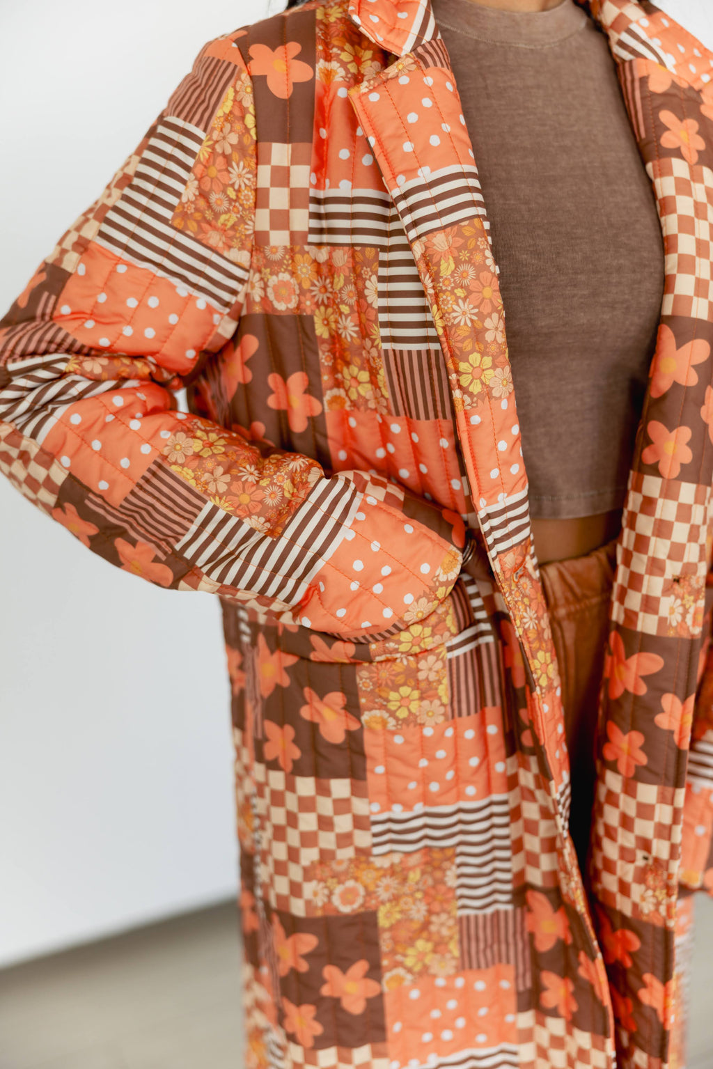 RETRO JACKET QUITTED TRENCH COAT