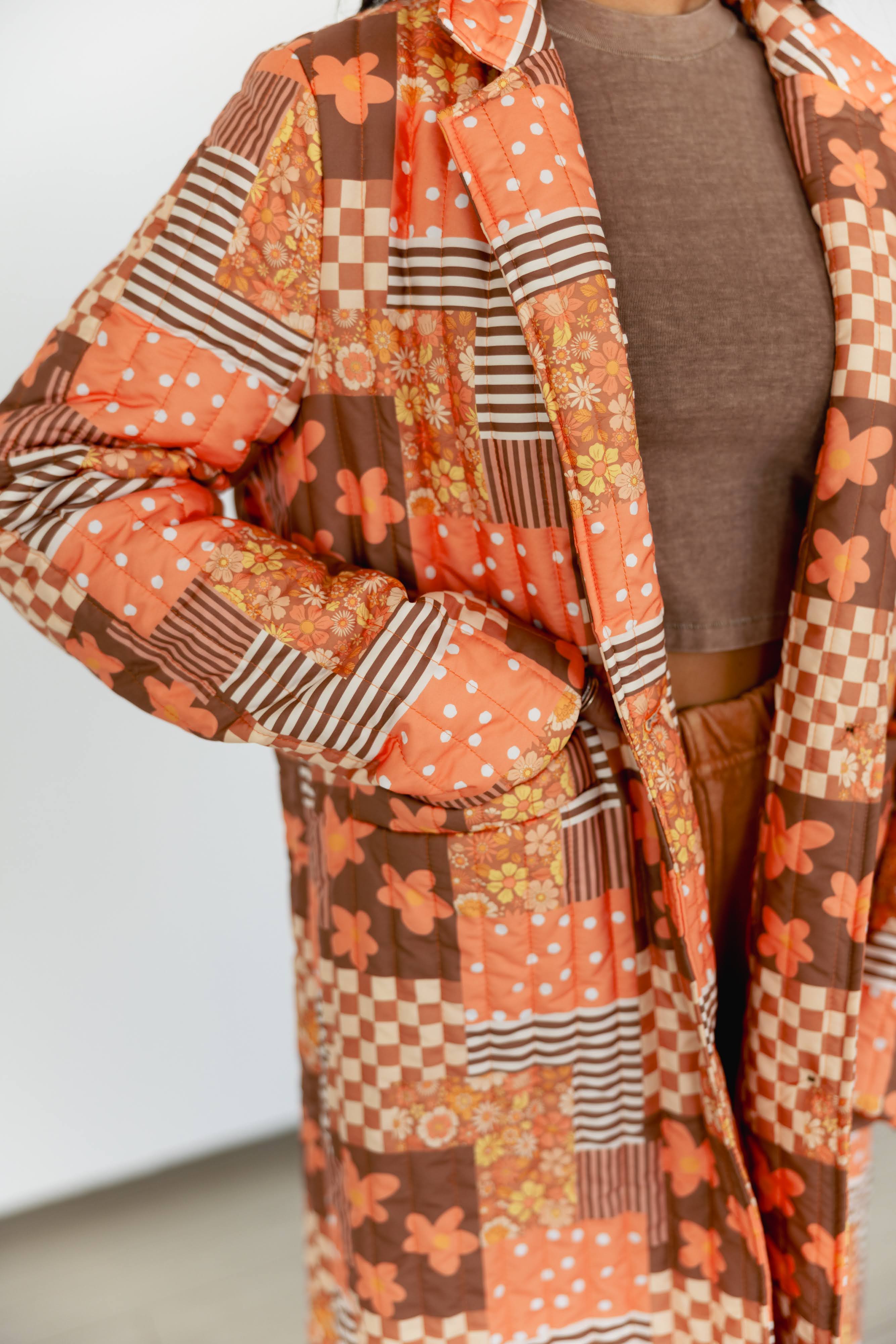 RETRO JACKET QUITTED TRENCH COAT