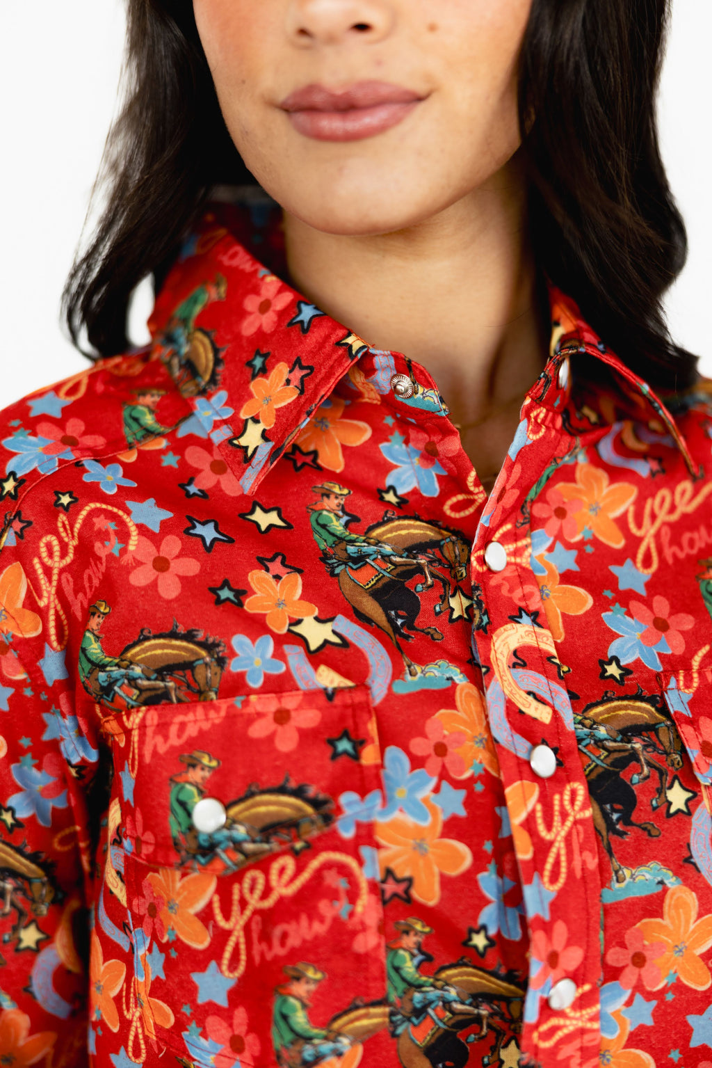 RED YEEHAW RODEO TOP