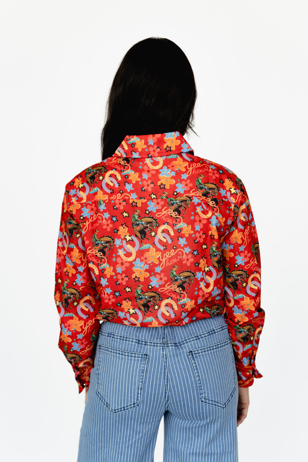 RED YEEHAW RODEO TOP