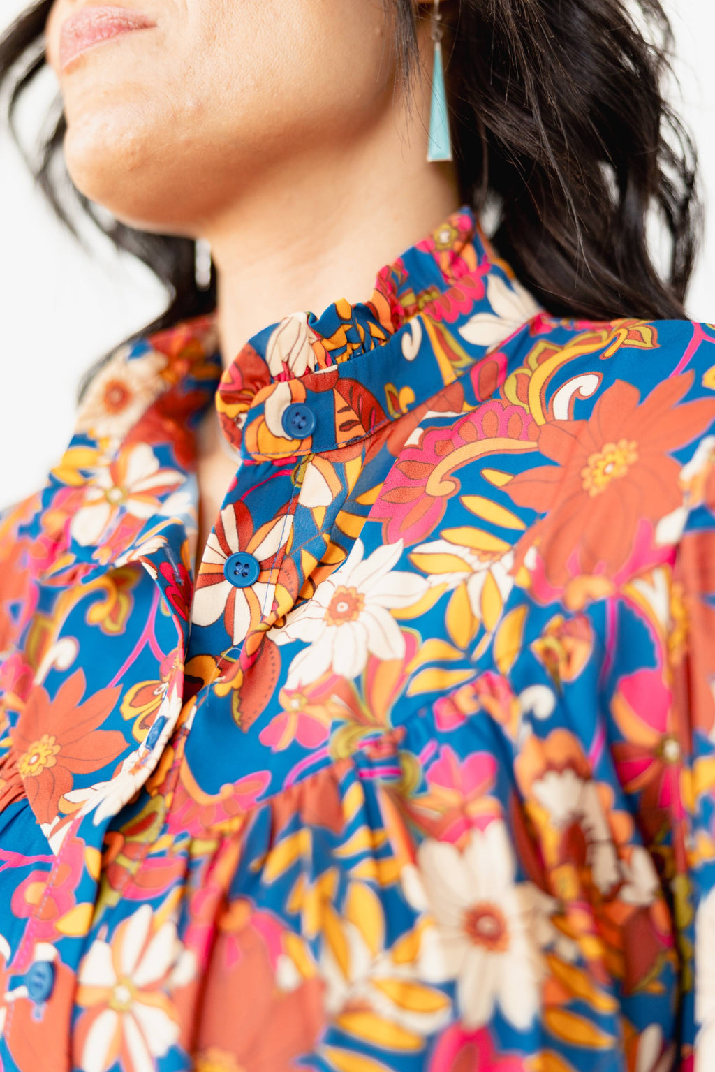 BOHO BLOOM BUTTON DOWN