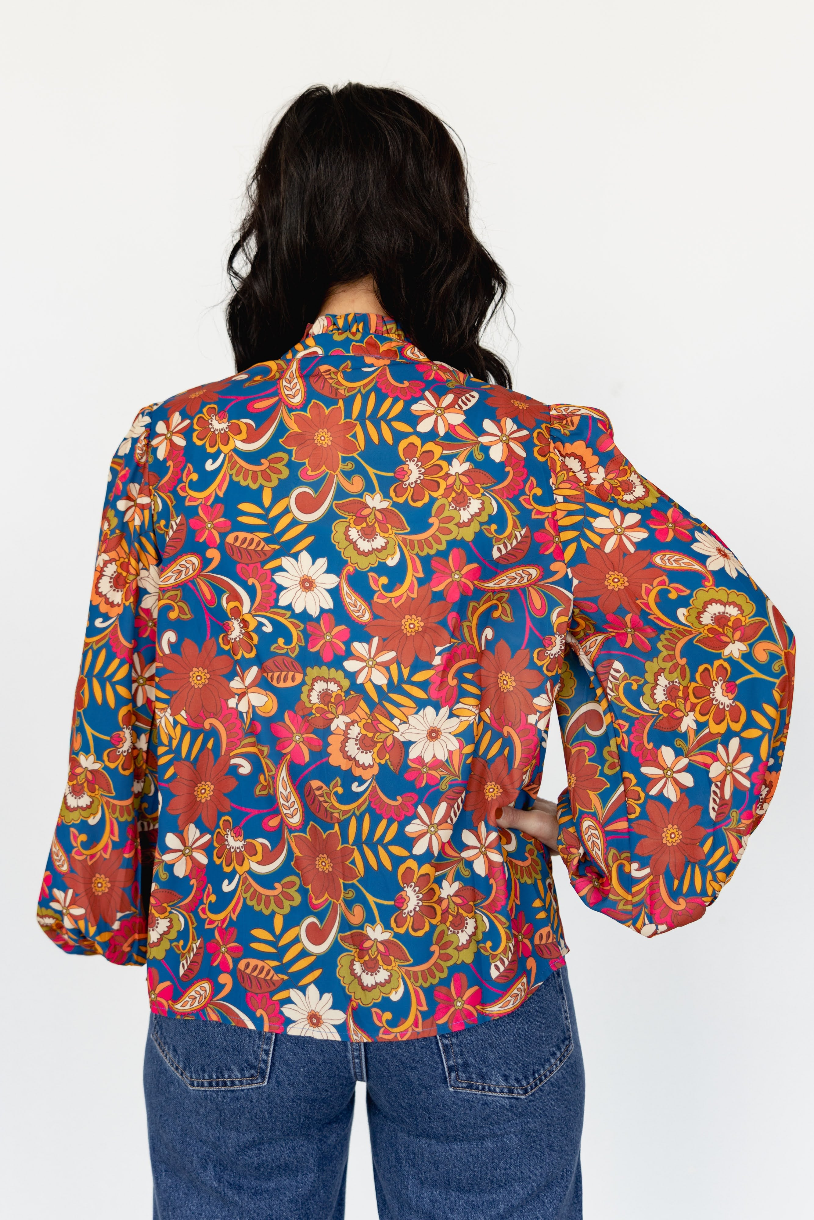 BOHO BLOOM BUTTON DOWN