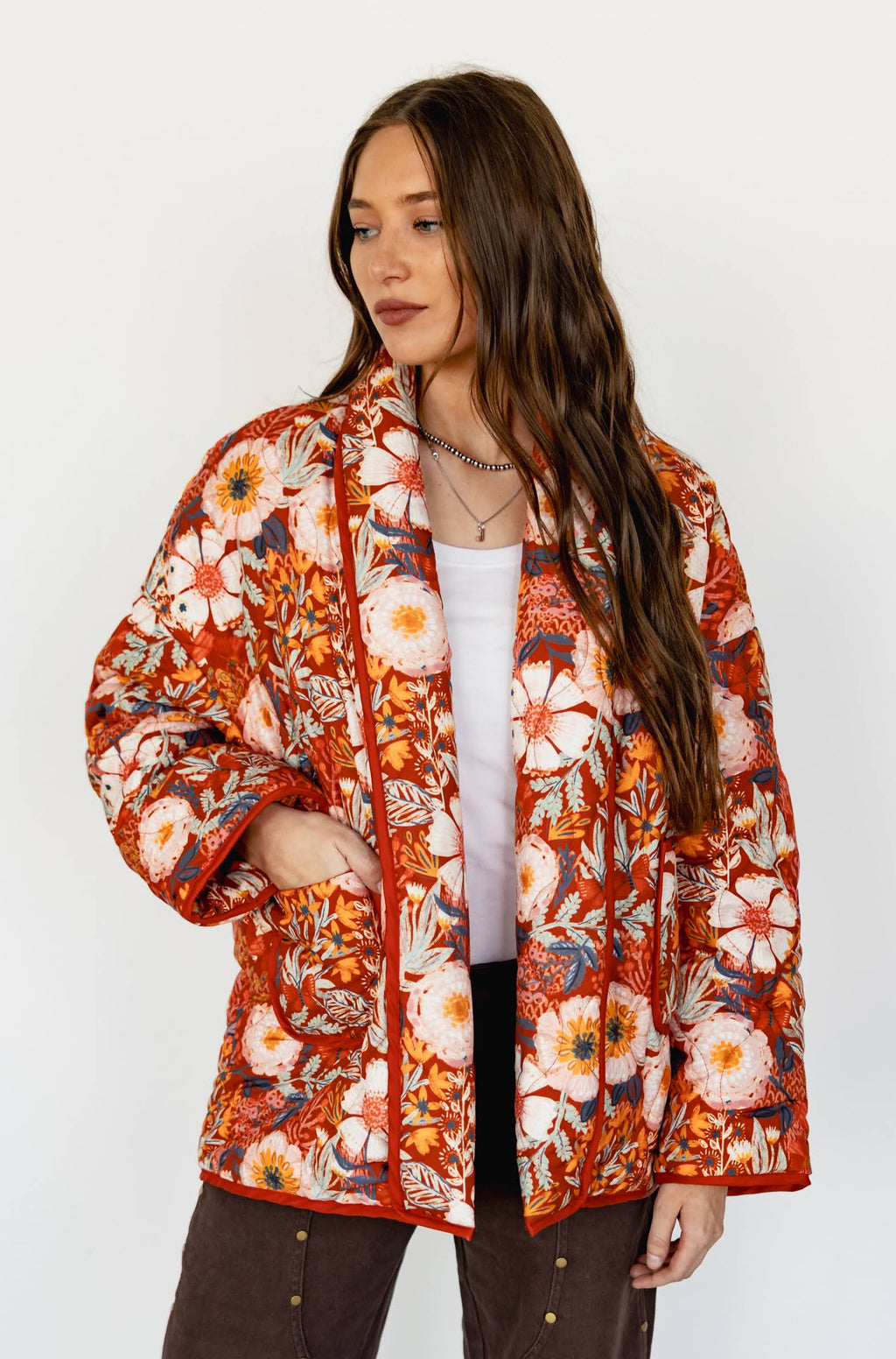 RUST POPPIE QUILTED JACKET