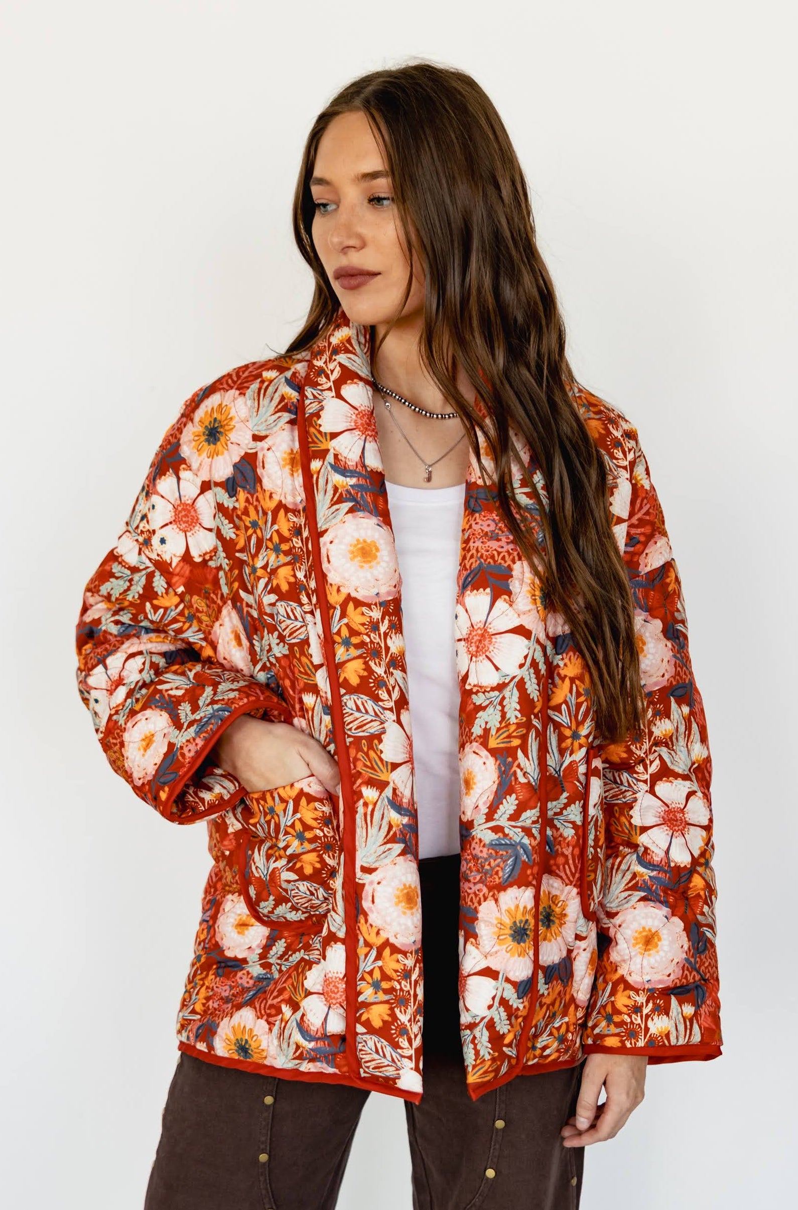 RUST POPPIE QUILTED JACKET