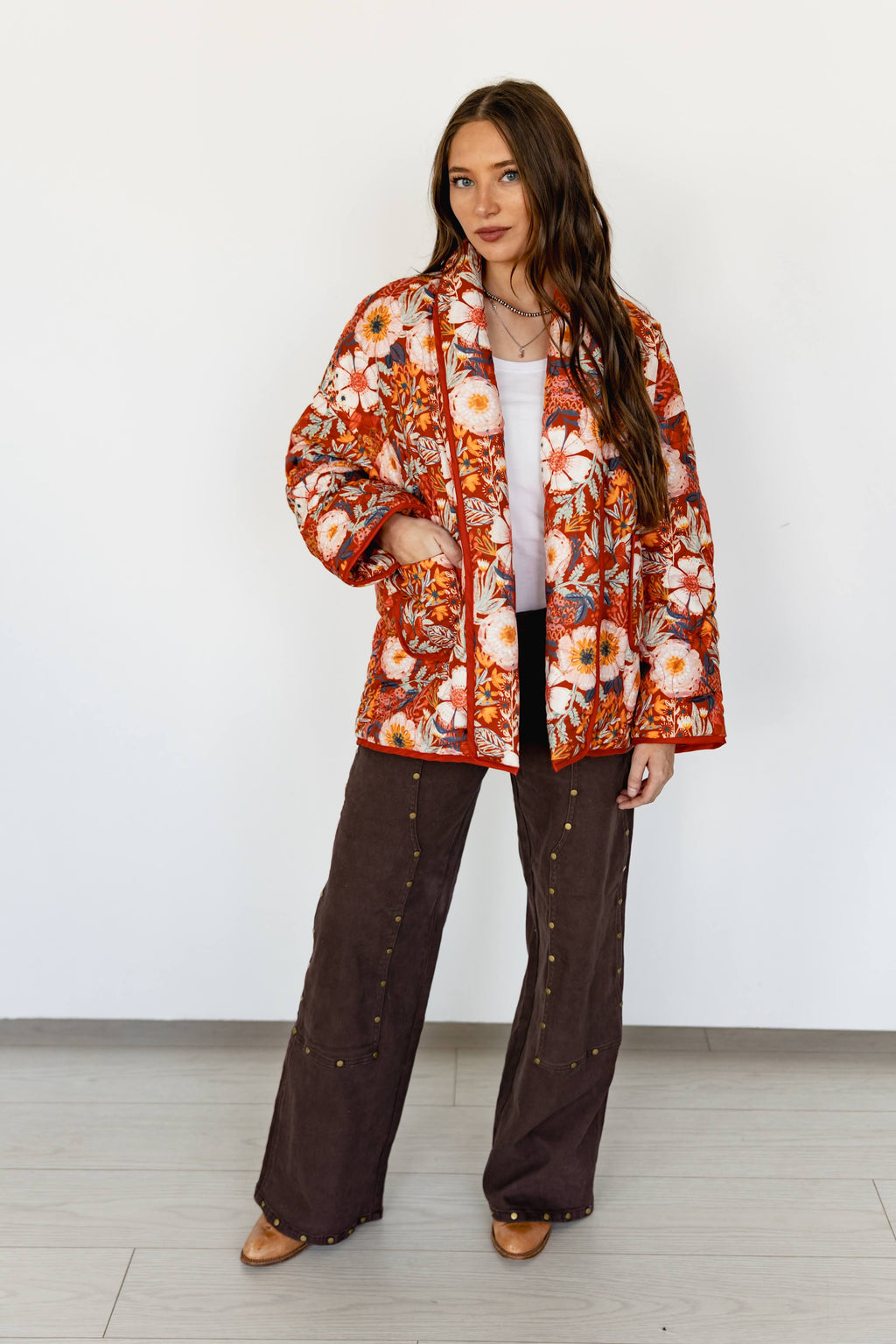 RUST POPPIE QUILTED JACKET