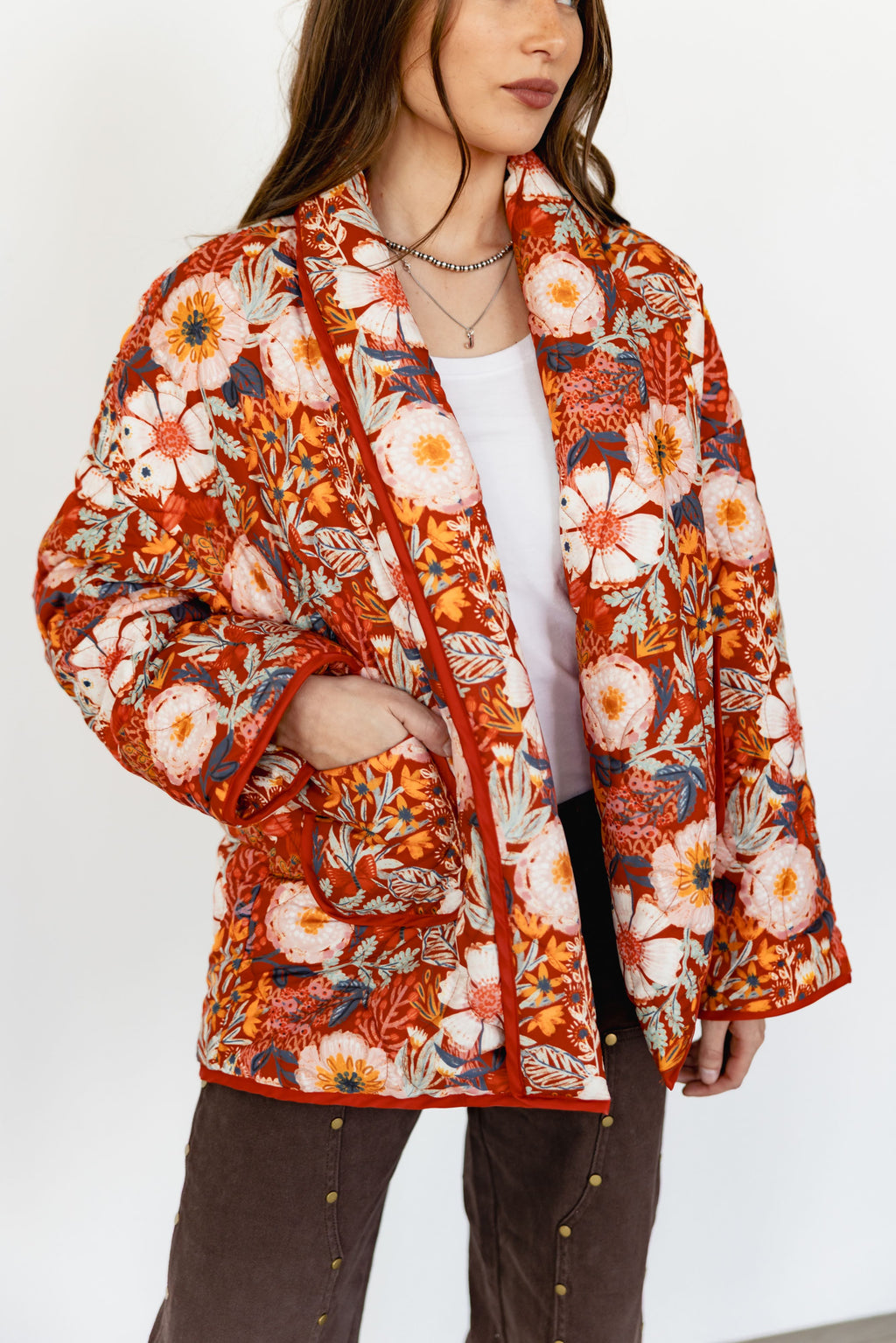 RUST POPPIE QUILTED JACKET