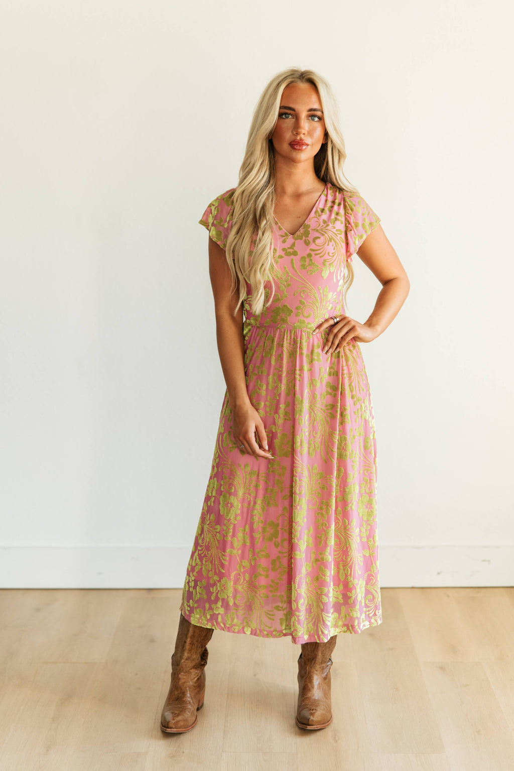 PINK VELVET DRESS