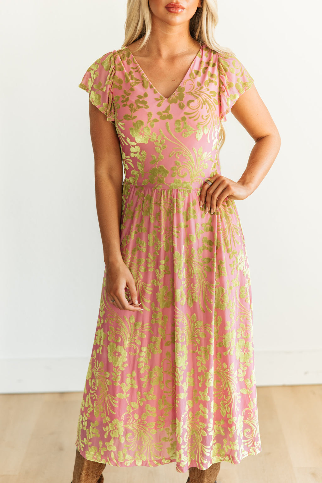 PINK VELVET DRESS