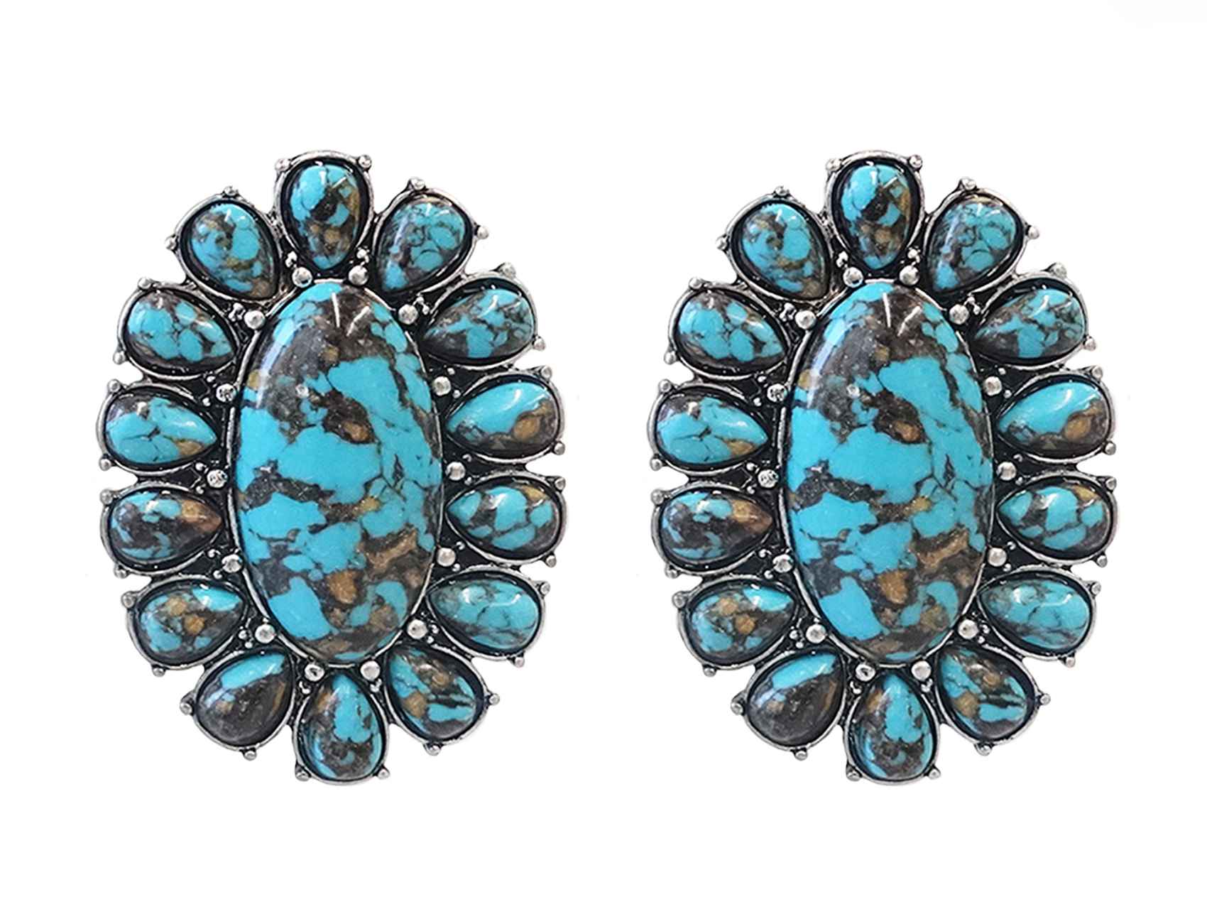 Turquoise Oval Earrings