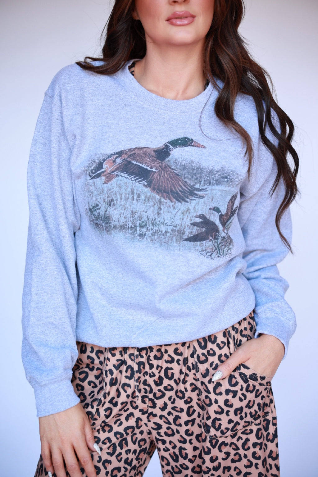 Mallard duck sweatshirt graphic