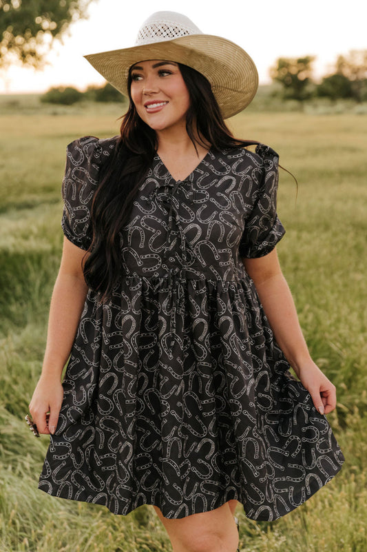 HORSESHOE TIE DRESS