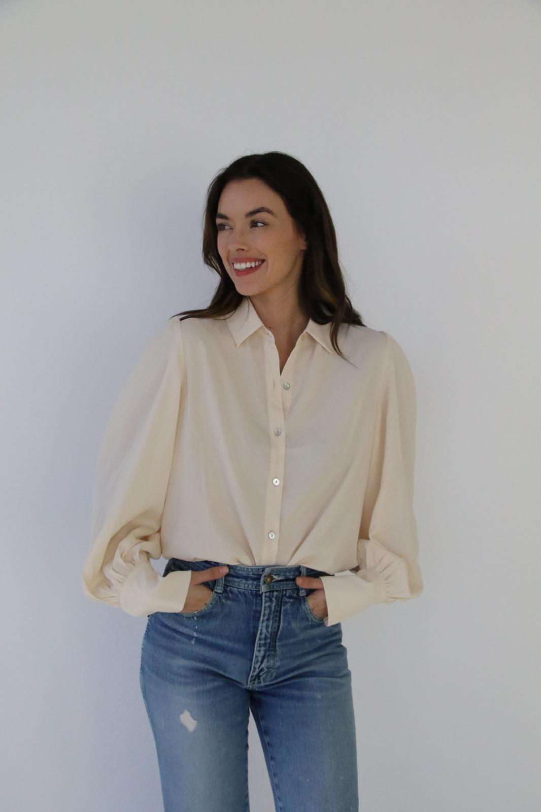SOLID IVORY BLOUSE