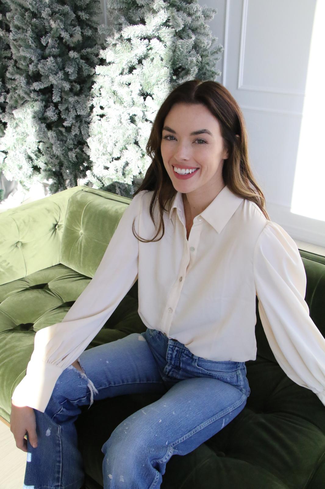 SOLID IVORY BLOUSE