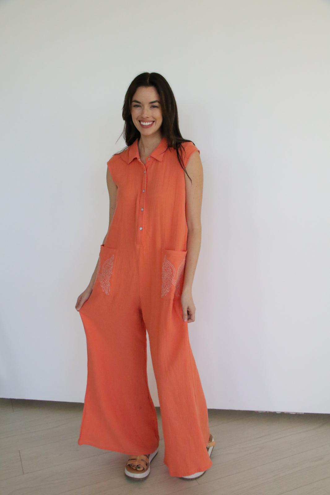 Coral Gauze Jumper