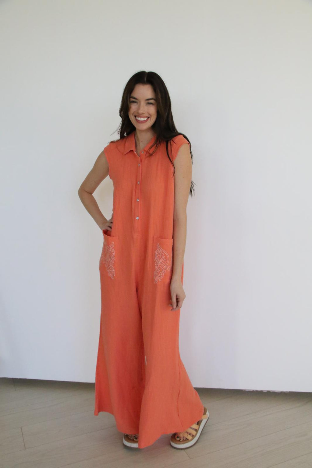 Coral Gauze Jumper