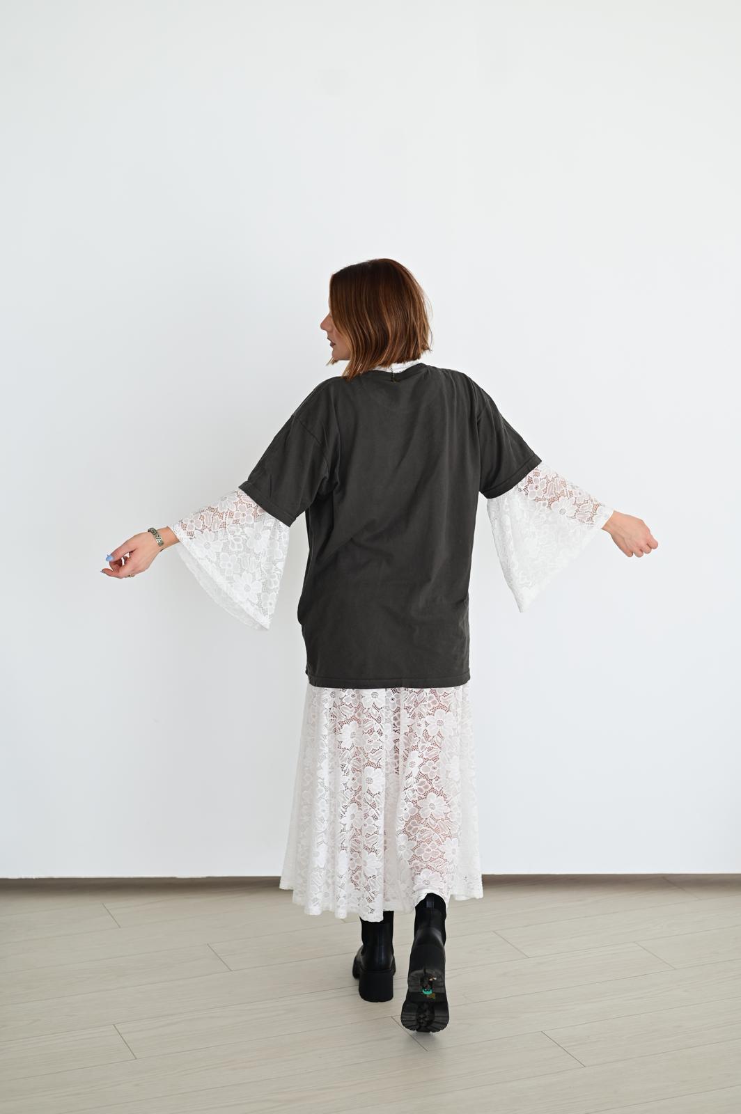 IVORY BLOOM LACE SKIRT