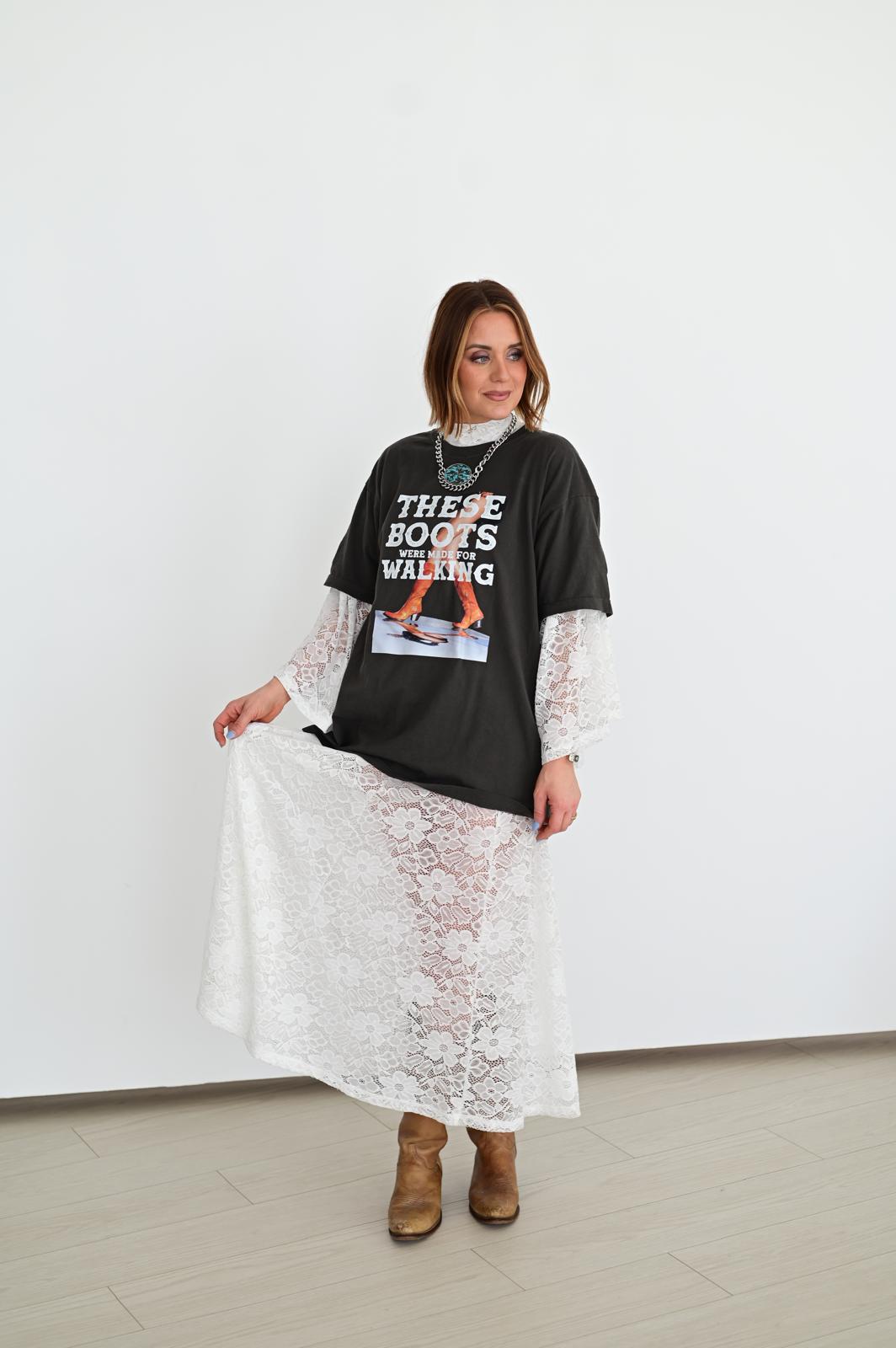 IVORY BLOOM LACE SKIRT