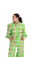 GREEN GINGHAM TOP