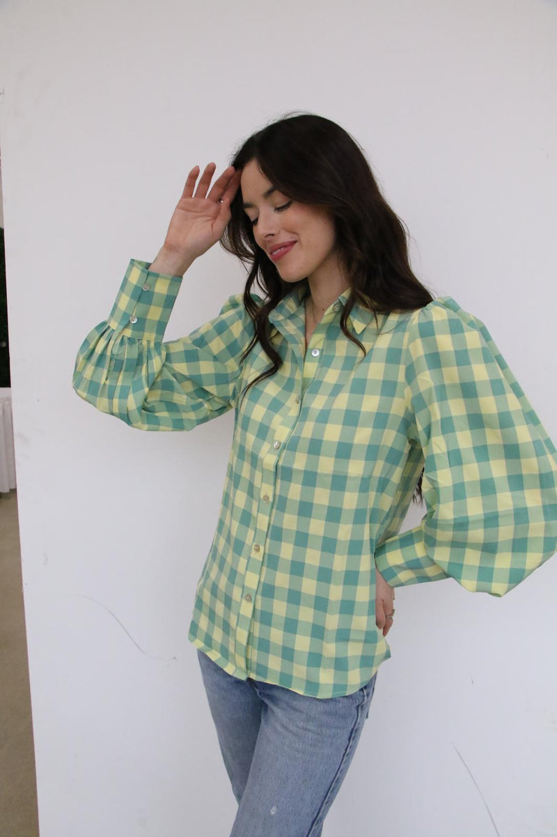 TH11 LIME YELLOW GINGHAM