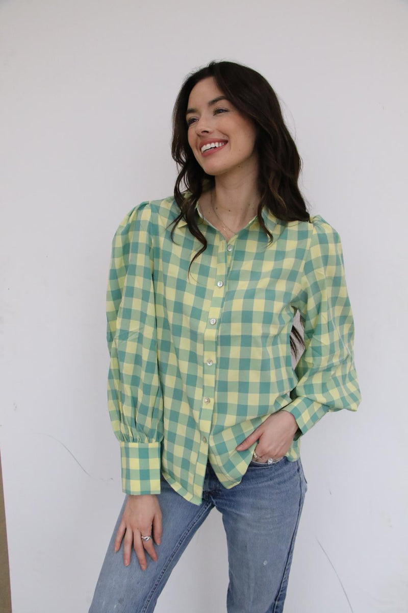 TH11 LIME YELLOW GINGHAM