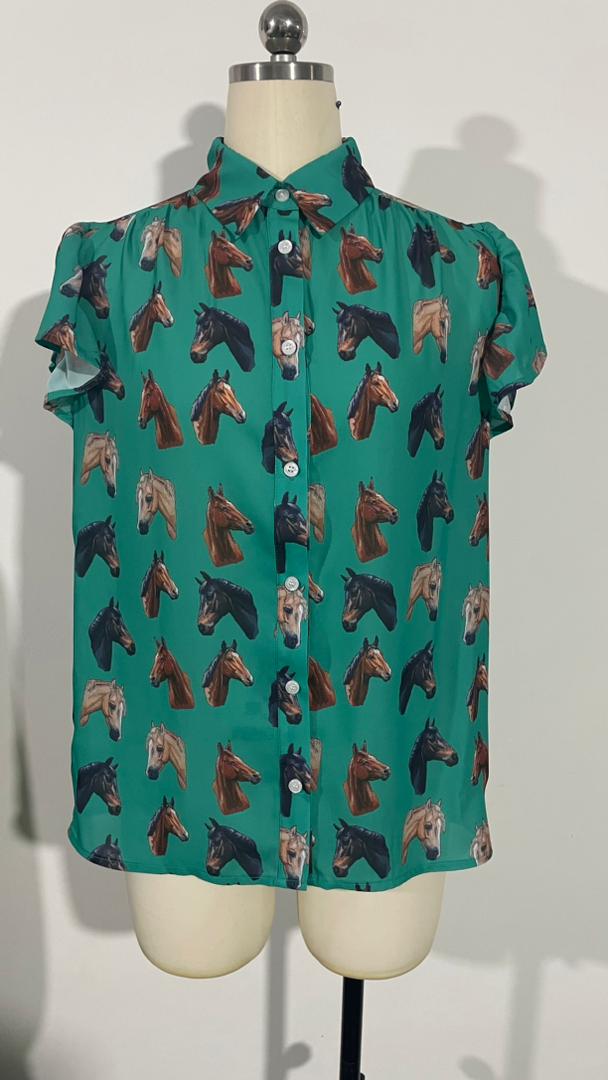 TURQUOISE HORSE FLUTTER SLEEVE