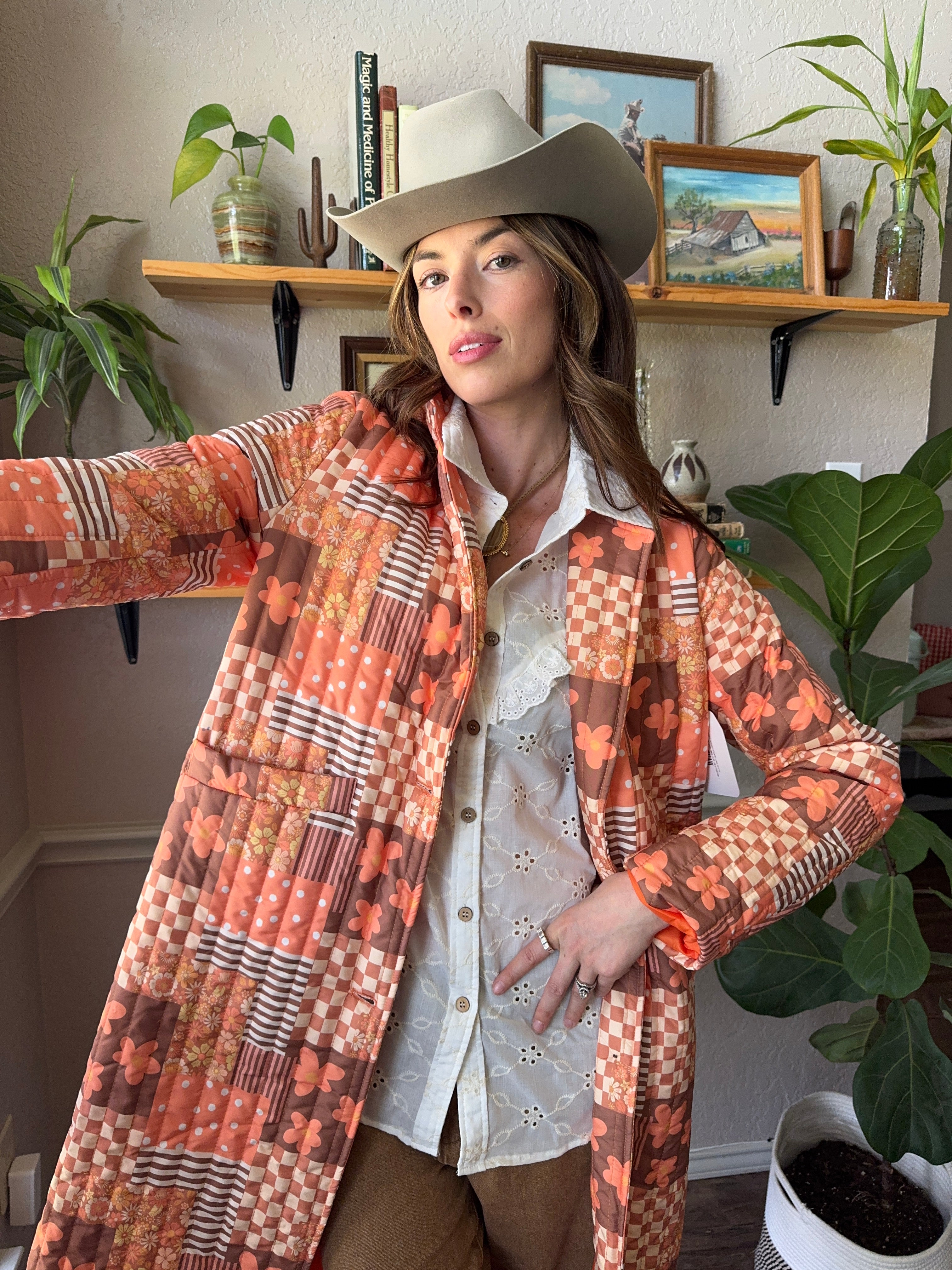 RETRO JACKET QUITTED TRENCH COAT