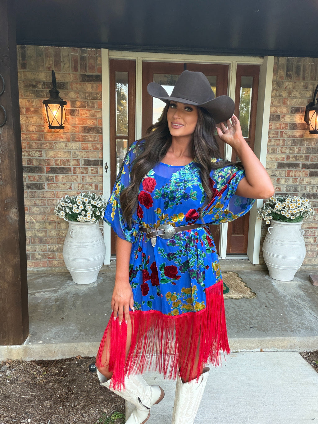 Midnight Garden Velvet Burnout Poncho