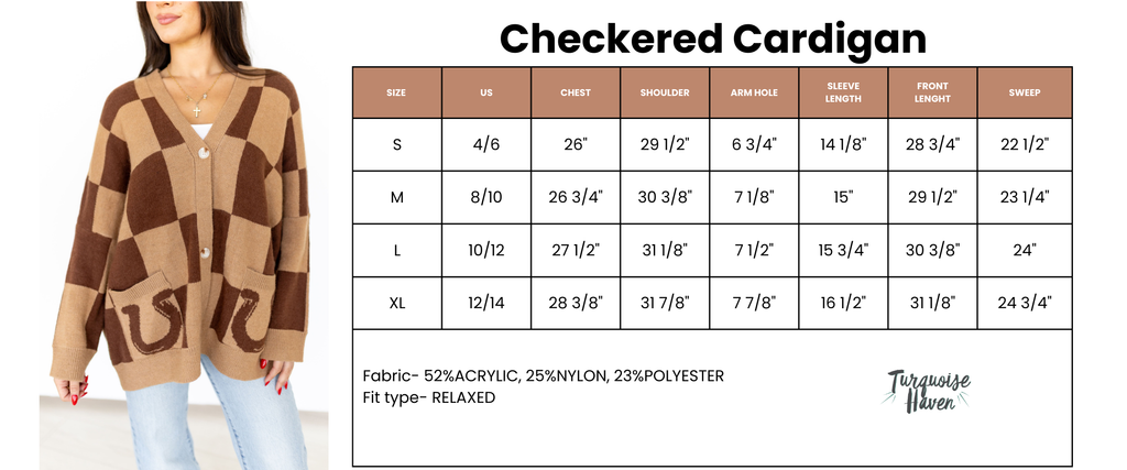 HORSESHOE CHECKERED CARDIGAN