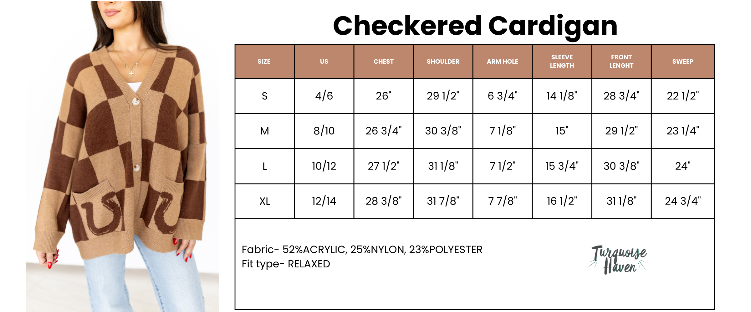 HORSESHOE CHECKERED CARDIGAN