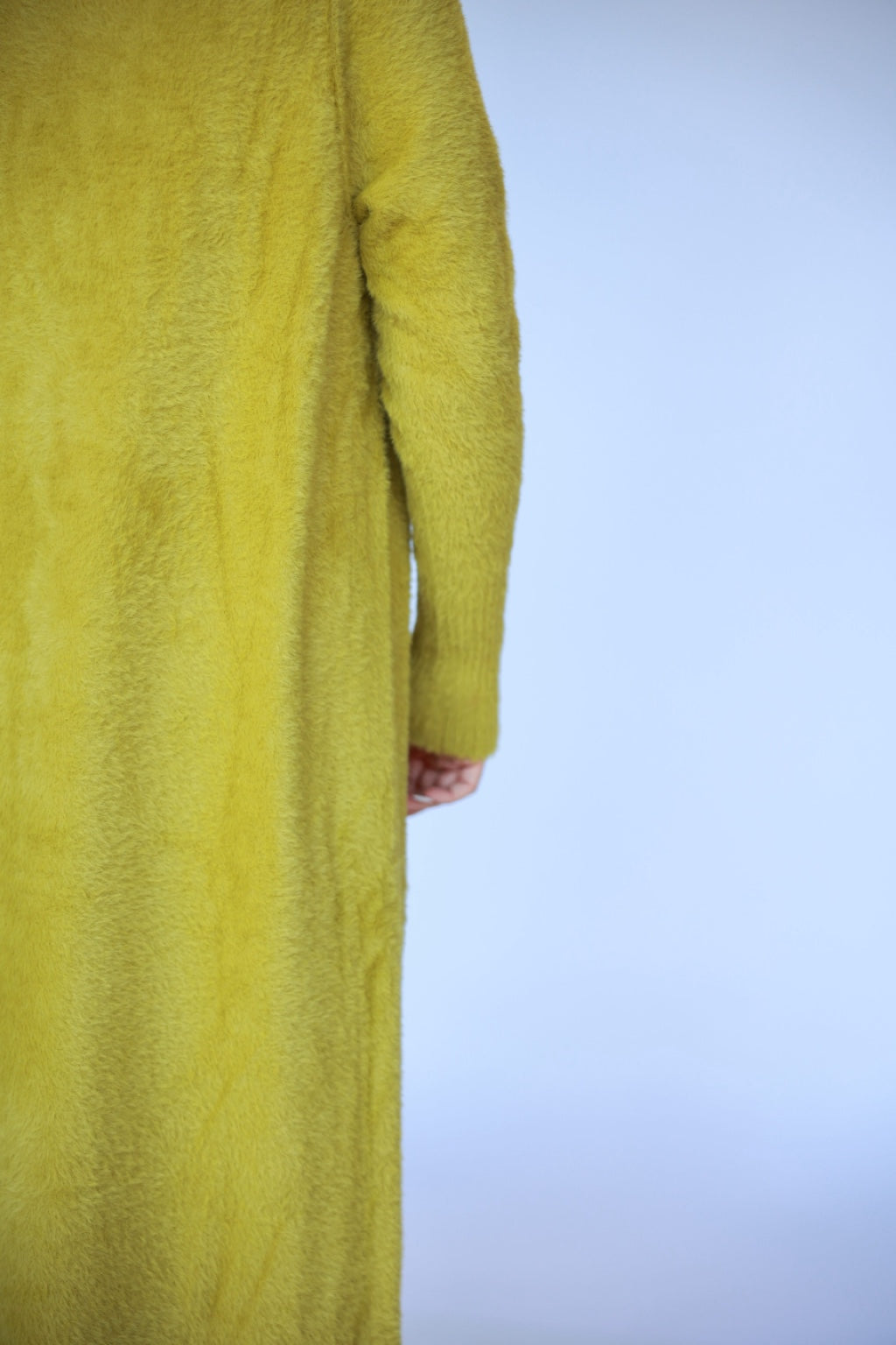 Chartreuse green sweater 04 fabric