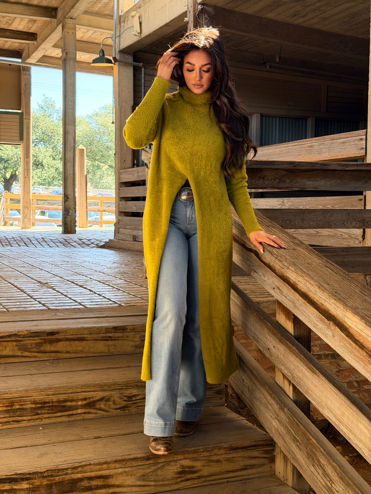 TH900 Chartreuse Green Sweater