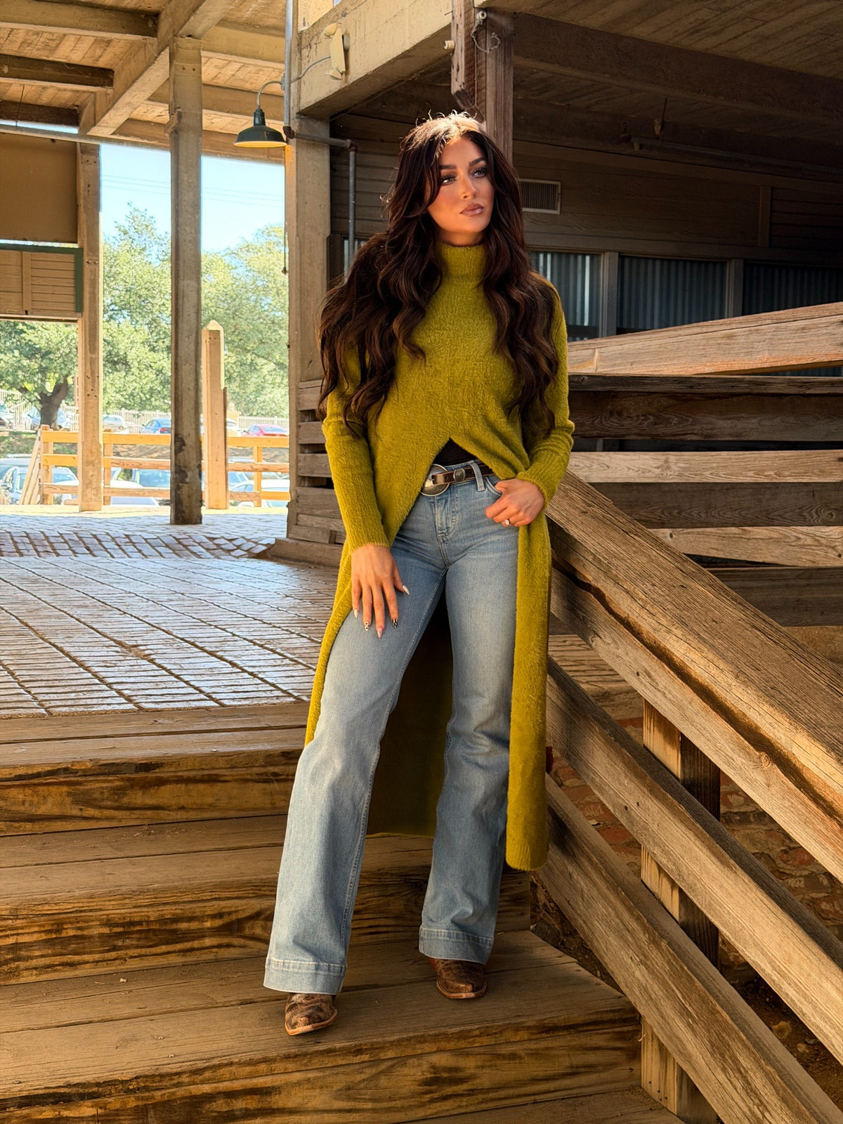 TH900 Chartreuse Green Sweater