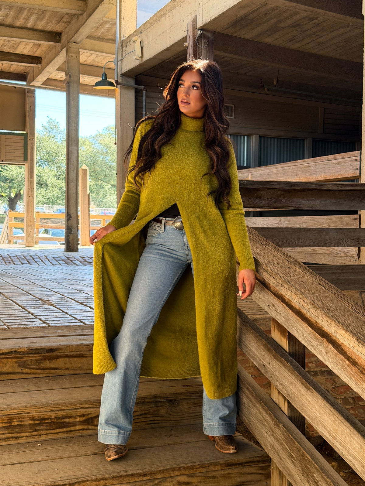 TH900 Chartreuse Green Sweater