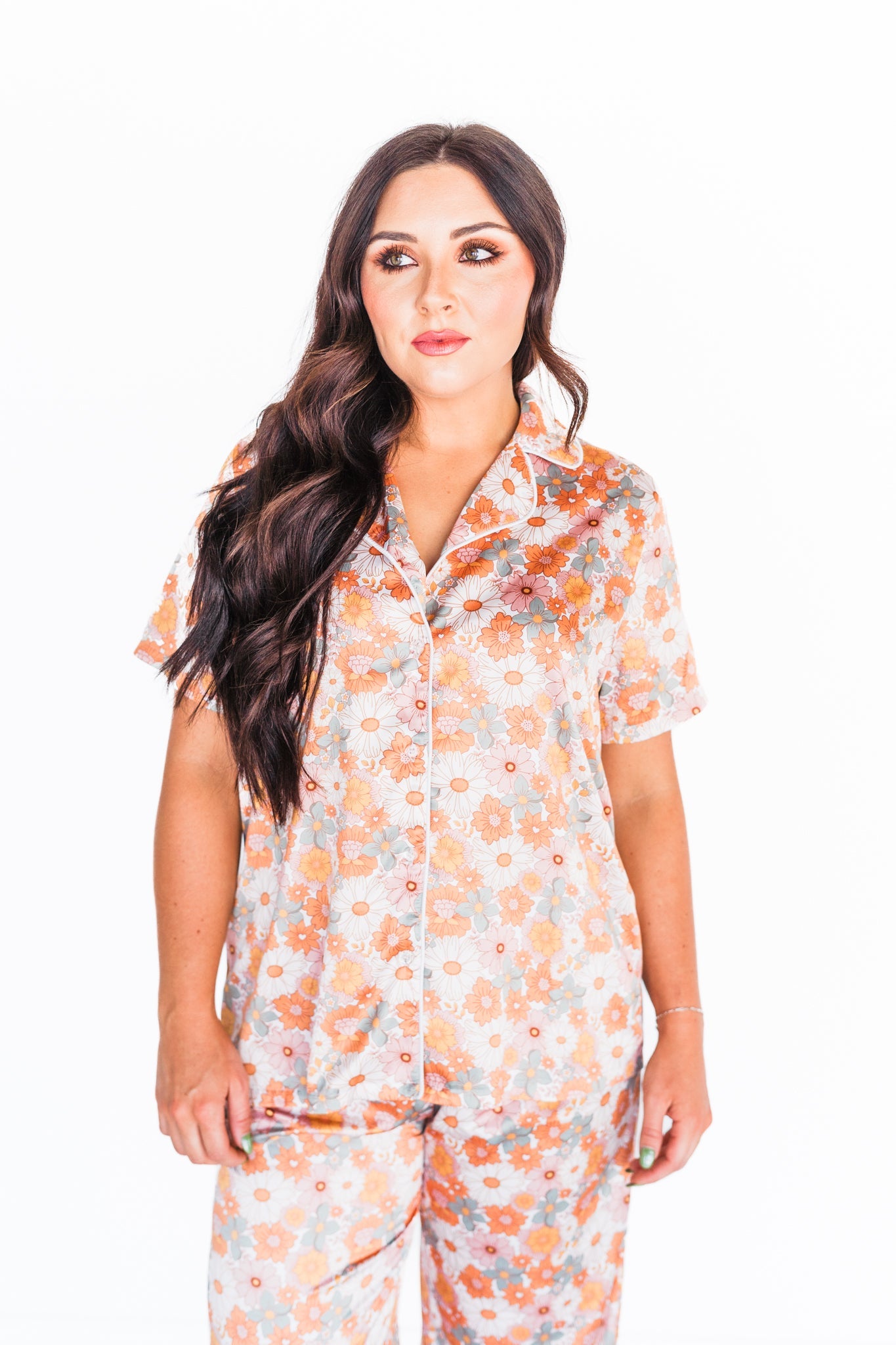 TH201 RETRO ORA FLORAL PJ PANT SET