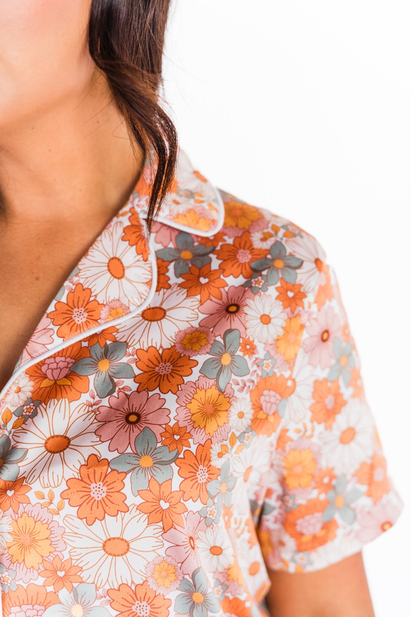 TH201 RETRO ORA FLORAL PJ PANT SET