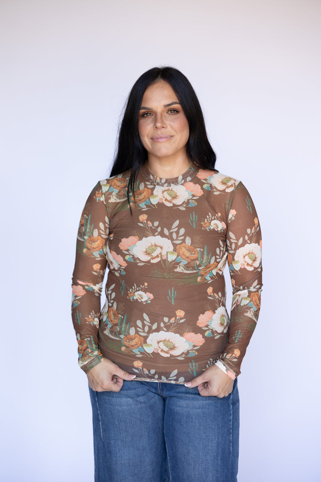 BROWN DESERT FLOWER MESH