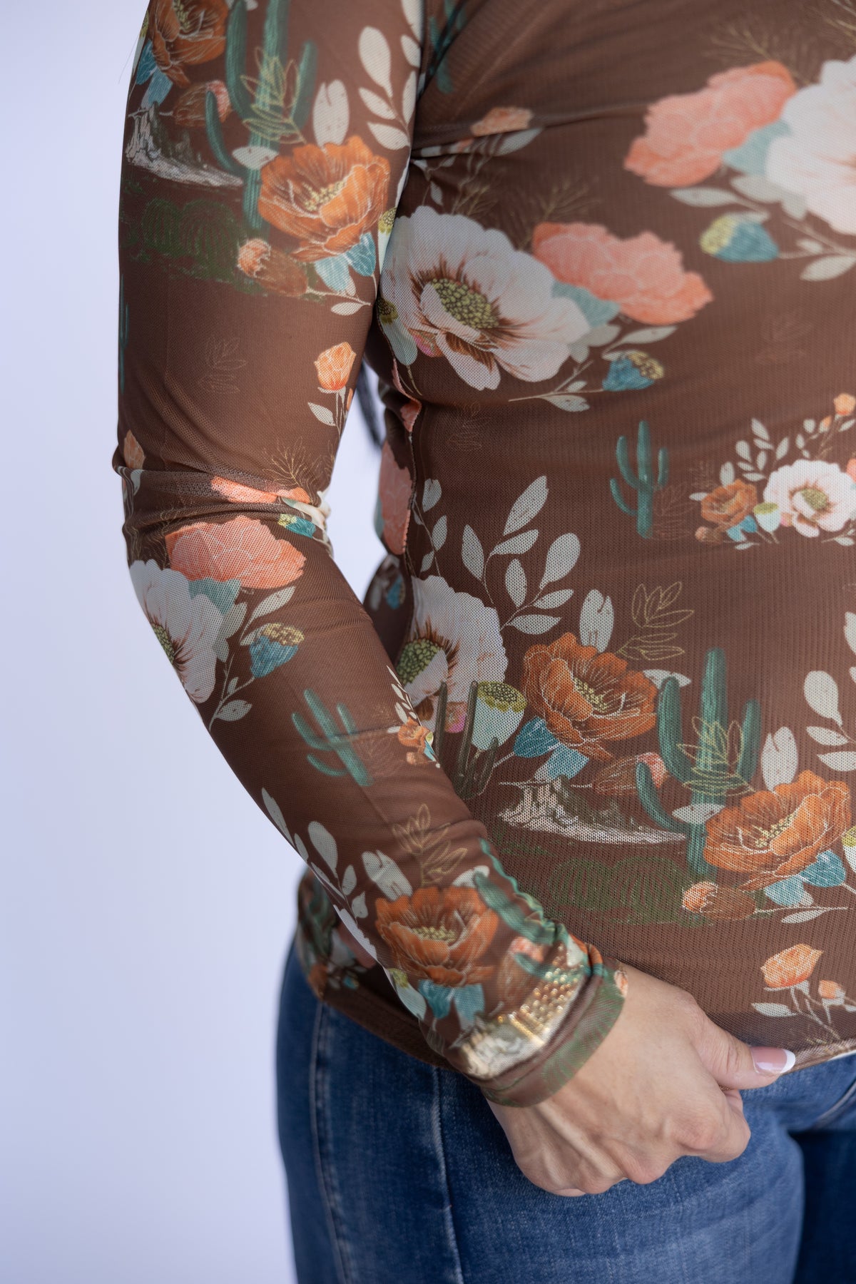 BROWN DESERT FLOWER MESH